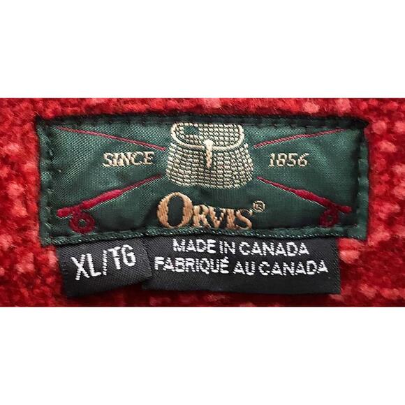 Vintage Orvis Women's Short Rust Orange Aztec Texture Print Jacket Pockets Soft - Picture 7 of 7